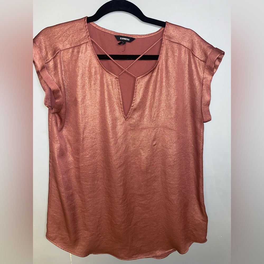 Express Criss-Cross V-Neck Gramercy Tee